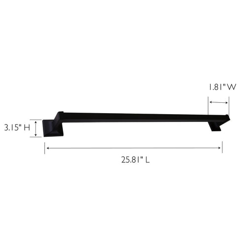Design House  Millbridge Towel Bar, 24, Matte Black