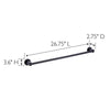 Design House  Eastport Towel Bar, 24, Matte Black