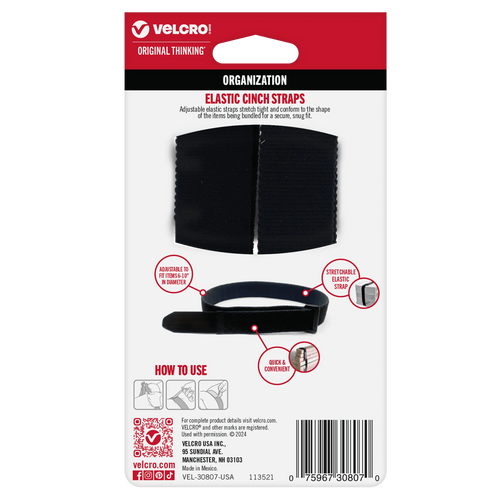 VELCRO® Brand Elastic Cinch Straps