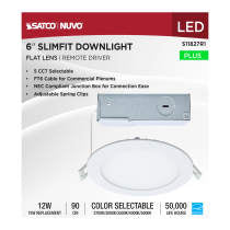 Satco 6 12W CCT Selectable Led Direct Wire Downlight