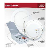 Satco 6 12W CCT Selectable Led Direct Wire Downlight