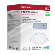 Satco 6 12W CCT Selectable Led Direct Wire Downlight