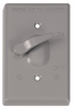 Southwire Single Toggle Vertical Mount Gray Weatherproof Cover with Single Pole 15A Switch
