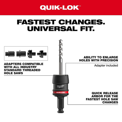 Milwaukee 5PC 7/16 QUIK-LOK™ Arbor Set
