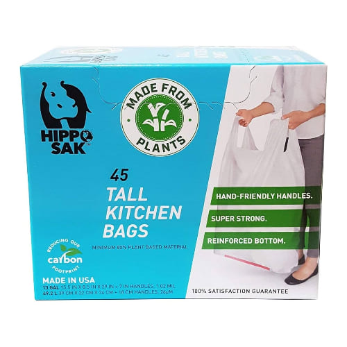 Hippo Sak Plant-Based Tall Kitchen Bags