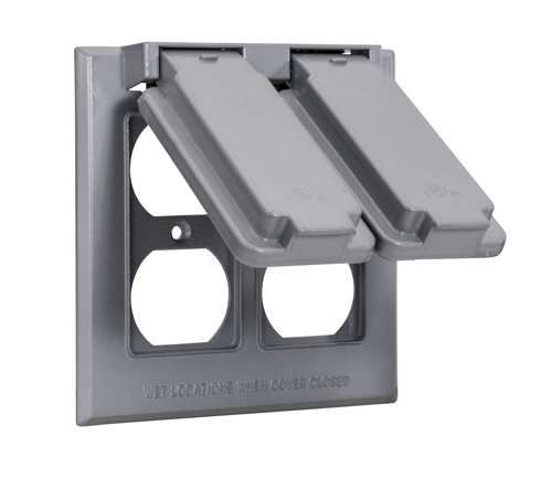 Southwire 2-Gang Duplex (2) WP Cover Gry WCV2DUP