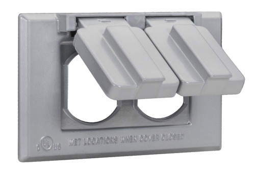 Southwire 1-Gang Horizontal Duplex WP Cover Gry WCH1DUP