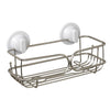 Zenna Home PowerGrip Pro Dual-Mount Suction or Adhesive-Mount Suction Basket Stainless Steel