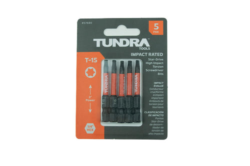 Tundra Tools Impact Screwdriving Star Bits 5 PAK