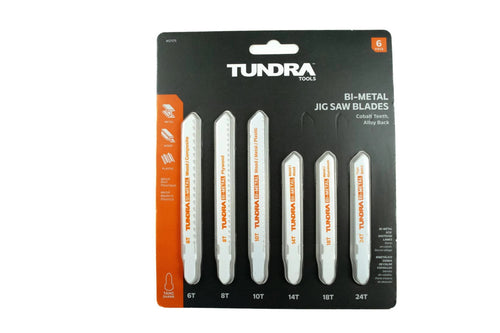Tundra Tools 6 Piece T-Shank Bi-Metal Jig-Saw Set