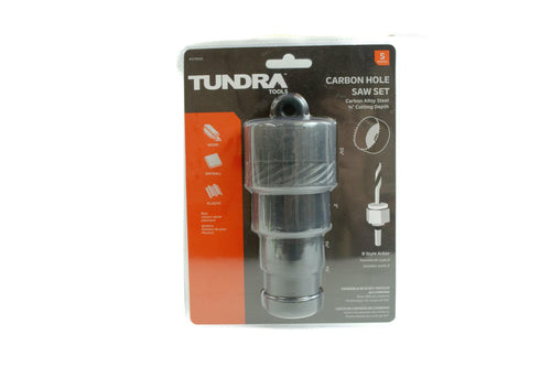 Tundra Tools 5 Piece Carbon Hole Saw Set