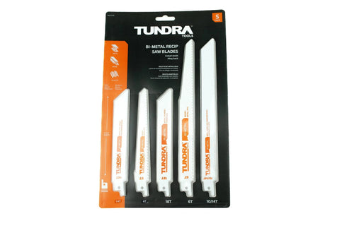 Tundra Tools 5 Piece Bi-Metal Recip Blade Set