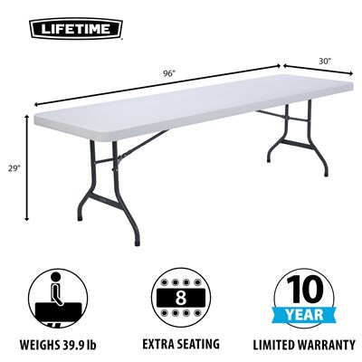 Lifetime 8-Foot Folding Table (Commercial)