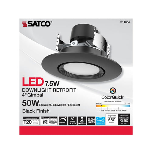 Satco S11854 7.5WLED/DIR/4/60'/CCT-SEL/120V