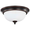 Satco 62-1558 LED 19W 13 Flush Mount 3000K Mahogany Bronze Finish