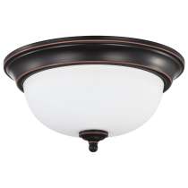Satco 62-1558 LED 19W 13 Flush Mount 3000K Mahogany Bronze Finish