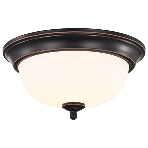 Satco 62-1558 LED 19W 13 Flush Mount 3000K Mahogany Bronze Finish