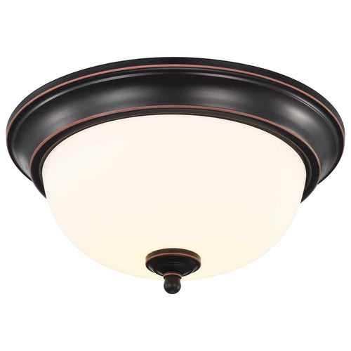 Satco 62-1558 LED 19W 13 Flush Mount 3000K Mahogany Bronze Finish