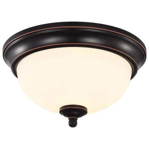 Satco 62-1557 LED 19W 11 Flush Mount 3000K Mahogany Bronze Finish