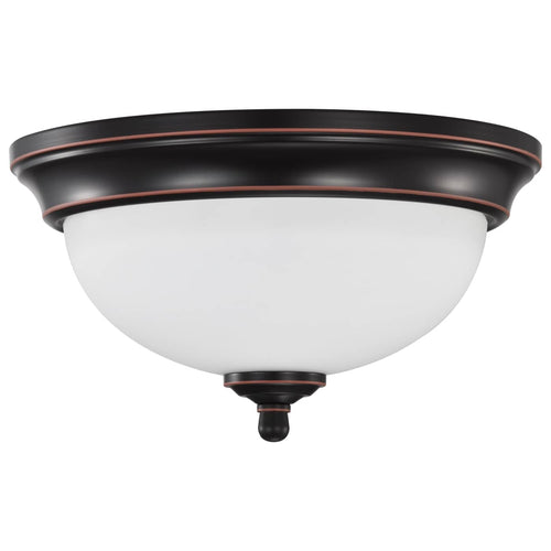 Satco 62-1557 LED 19W 11 Flush Mount 3000K Mahogany Bronze Finish