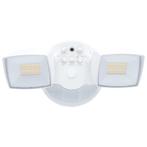 Satco 65-997 LED 2 Head Security Flood White Finish