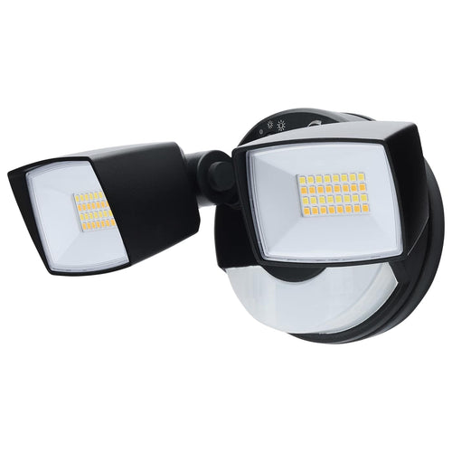 Satco 65-998 LED 2 Head Security Flood Black Finish
