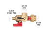 B&K 3/4-in PEX F1807 Brass Isolation Valve Kit w/ Pressure Relief Valve
