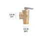 B&K 3/4-in PEX F1807 Brass Isolation Valve Kit w/ Pressure Relief Valve
