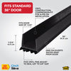 M-D Building Products  Vinyl CINCH® U-Shape Slide-On Under Door Seal