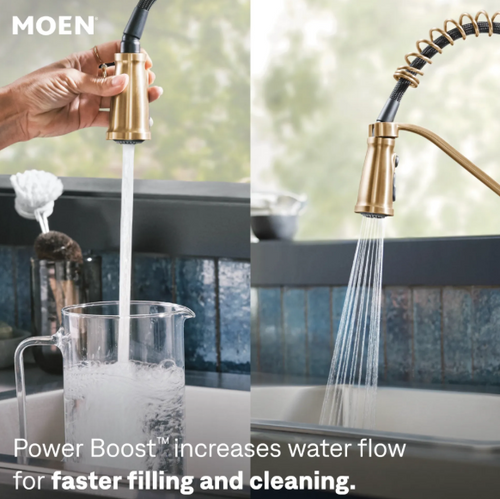 Moen Nolia One-Handle High Arc Pre-Rinse Spring Pulldown Kitchen Faucet