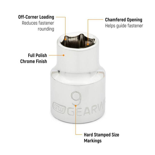 GearWrench 3/8 Drive 6 Point Standard Metric Socket 20mm
