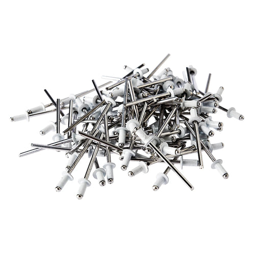 ToolPro Rivets - 1/8 in. White Aluminum Pull Rivets - 500 Pack