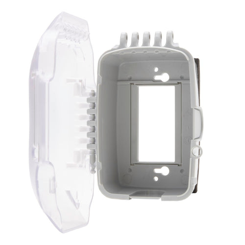 NSI Industries TORK XD110C Extra Duty Single Gang, Vrt/Hrz Configuration, 2.75 IN In Use Weatherproof Clear Cover