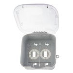 NSI Industries TORK XD210C Extra Duty Dual Gang, Vrt/Hrz Configuration, 2.75 IN In Use Weatherproof Clear Cover