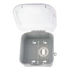 NSI Industries TORK XD210C Extra Duty Dual Gang, Vrt/Hrz Configuration, 2.75 IN In Use Weatherproof Clear Cover