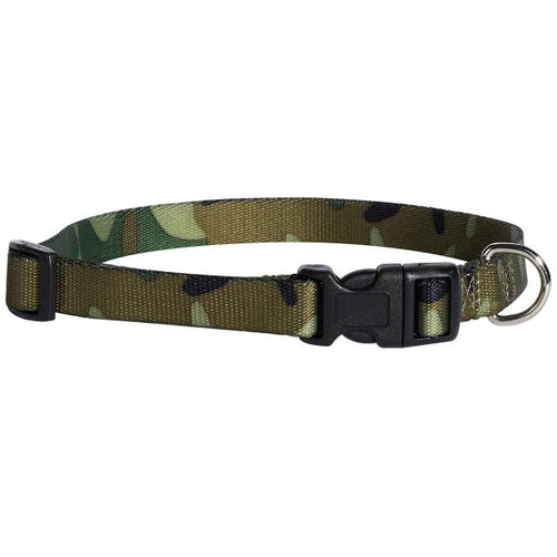 Casual Canine Camo Collar 14-20In Green (14-20, Green)