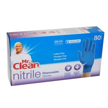 Mr. Clean Nitrile Disposable Gloves, Blue