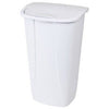 Kitchen Wastebasket, Swing Top, White, 11-Gal.