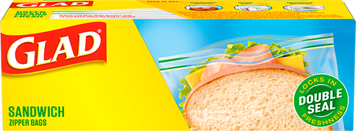 Glad  Sandwich Zipper Bags 100 Count