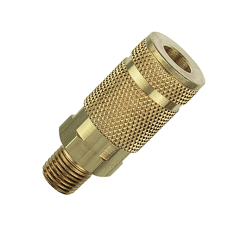 Tru-flate 1/4 A Design x 1/4 MNPT Brass Coupler