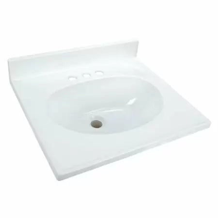 Hardware House Solid White Cultured Marble Vanity Top 49 x 22 in.