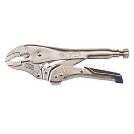 Locking Pliers With Cutter, Curved Jaw, 10-In.