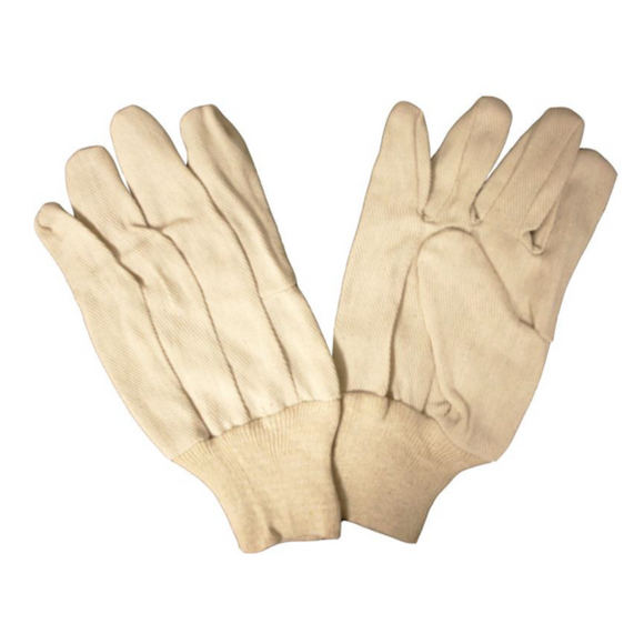 Cordova Safety Premium, 8-ounce, Polyester/Cotton Canvas Gloves, Clute Cut, Wing Thumb, Knit Wrist Large