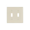 Eaton 2 Gang Wallplate Switch, Light Almond