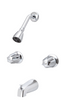 Mueller Industries TUB & SHOWER Two Metal Round Handle with Basic Showerhead