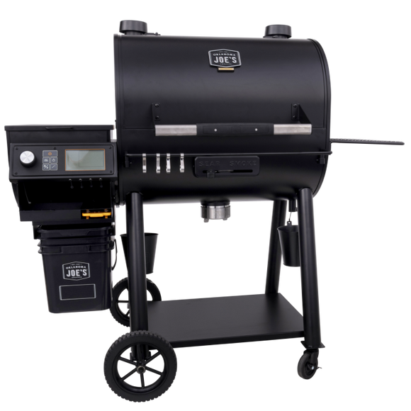 Oklahoma Joe's Rider DLX 1200 Pellet Grill in Black with 1,234 sq. in (1234 sq. in, Black)