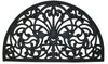 T.w Evans Cordage Wrought Iron Rubber Mat - Half Round