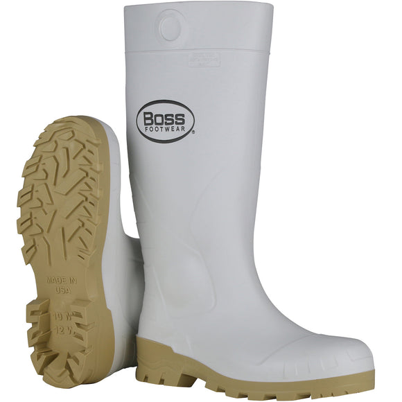 West Chester Holdings, Inc. Boss B380-9005/7 Boots Unisex PVC White 7 US Waterproof