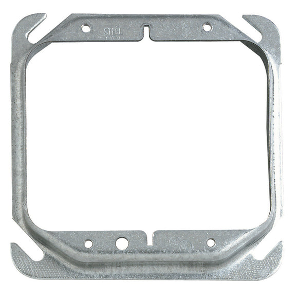 Thomas & Betts Steel City  2-Gang 4 in. Metallic Square Box Mud Ring