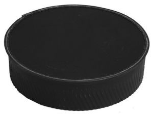 Gray Metal 6-603SE Stovepipe Cleanout Cap, 6, 24 Gauge Black Plug - Crimp